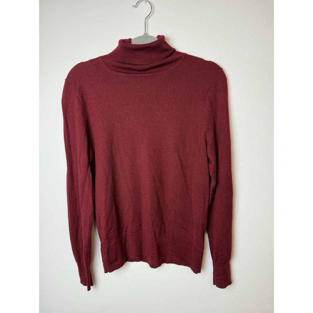 J.CREW Sweater Women XL Merino Wool Blend Turtleneck Machine Washable